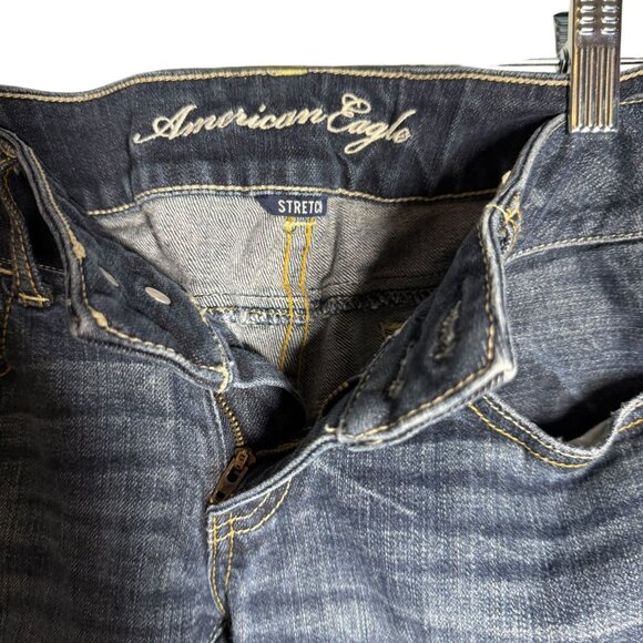 American Eagle Bootcut Jeans Size 6 Regular Dark Wash Denim Womens - Picture 7 of 8